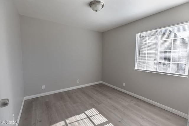 empty room featuring light hardwood / wood-style flooring