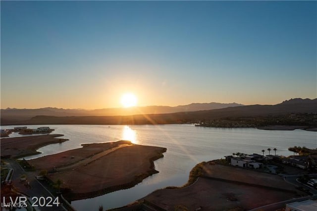 property view of water with a mountain view