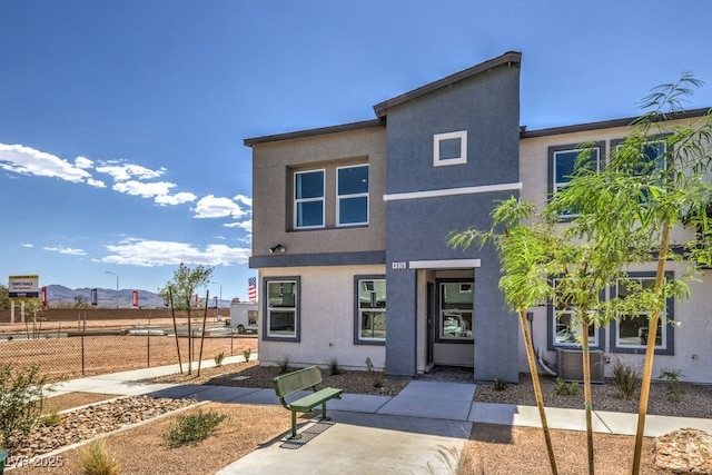 modern home with central air condition unit