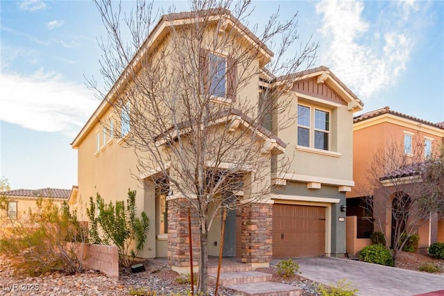 view of front of home featuring a garage