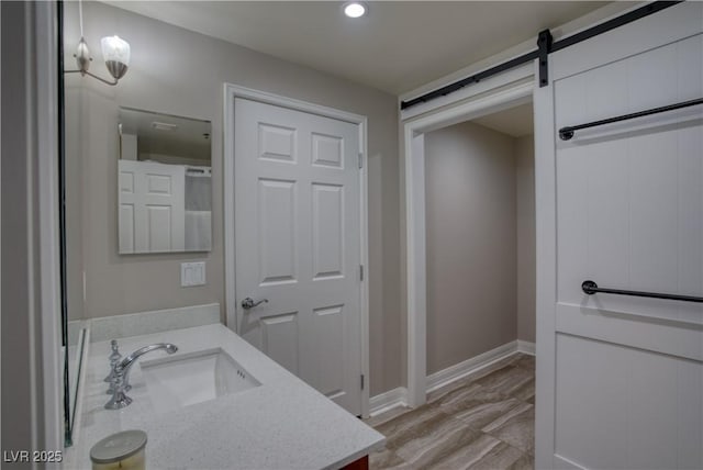 bathroom featuring vanity