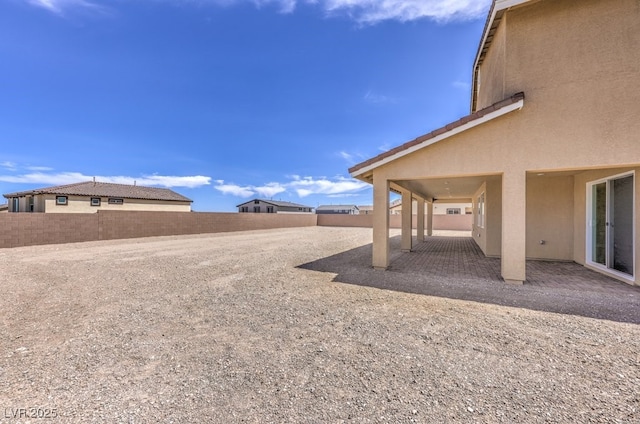 view of yard with a patio