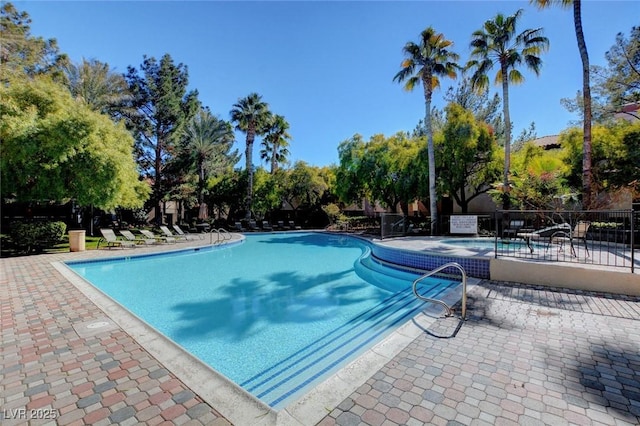 view of pool with a patio