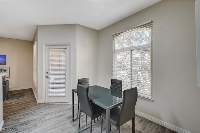 dining room featuring light wood-type flooring