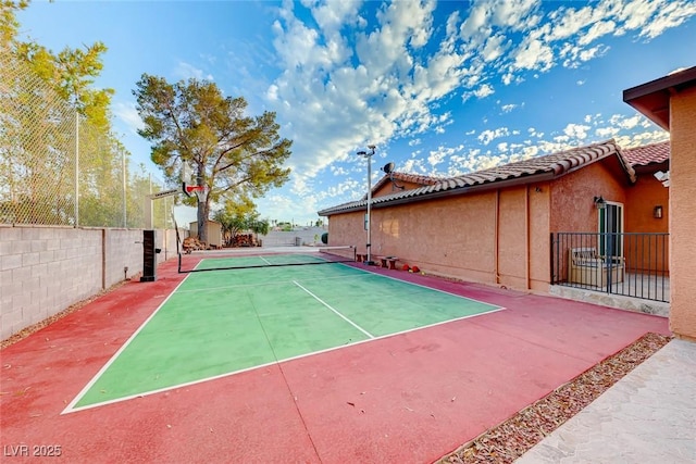 view of sport court with basketball court