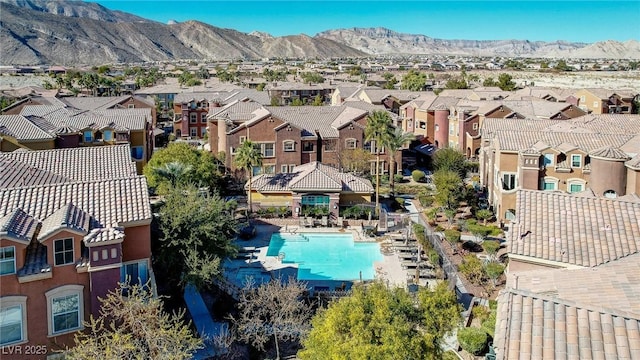 exterior space with a mountain view