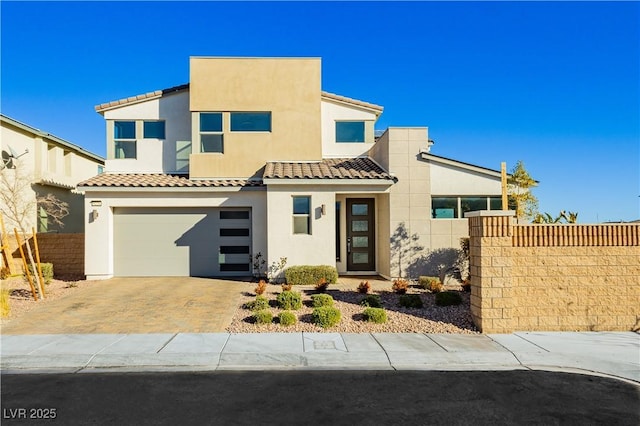 view of front facade with a garage