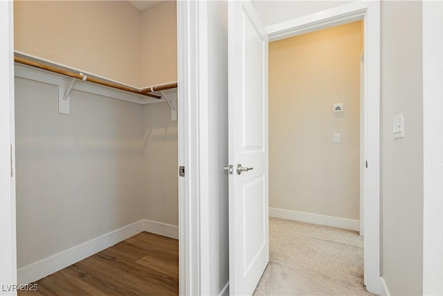 view of walk in closet