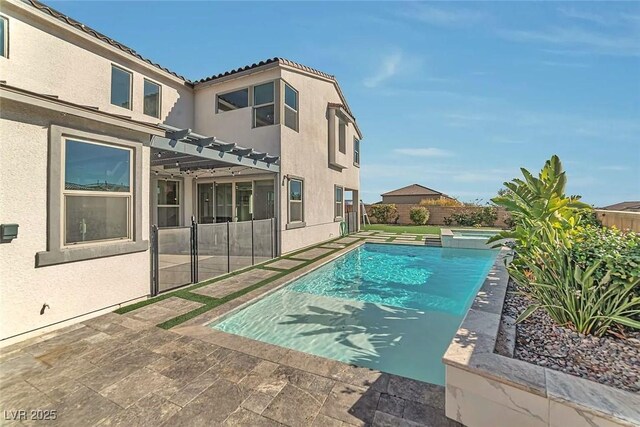 view of pool featuring a patio area