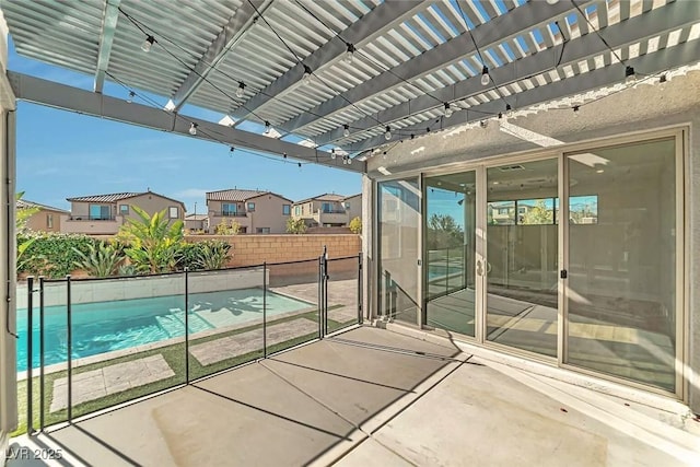 view of patio / terrace featuring a pergola