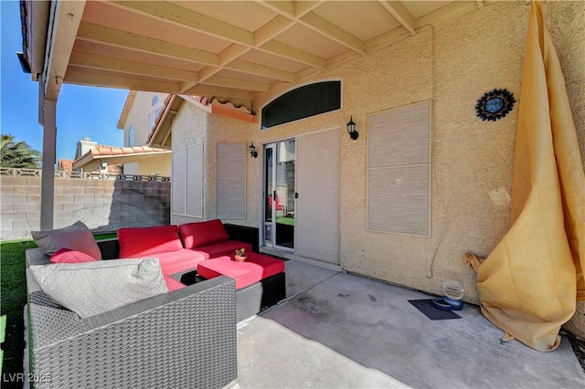 view of patio / terrace with an outdoor hangout area