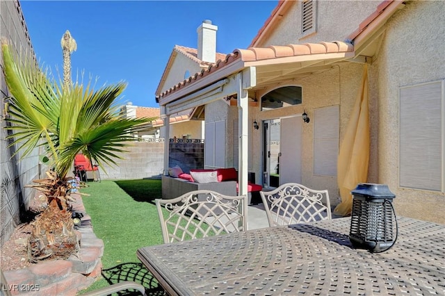 view of patio / terrace featuring outdoor lounge area