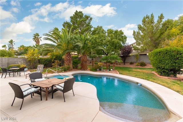 view of pool with a patio