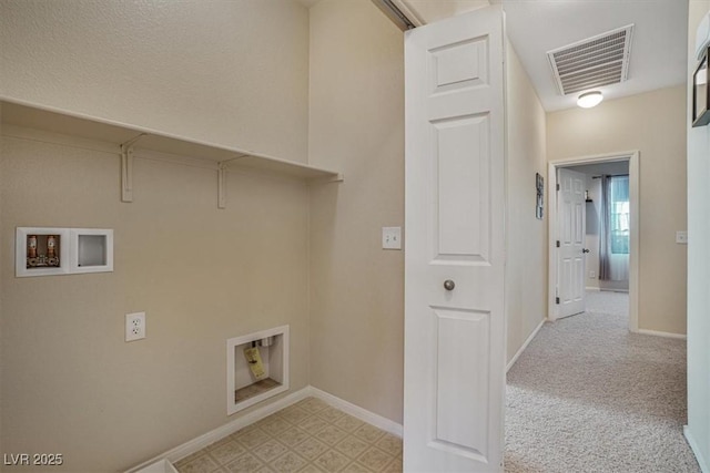 laundry area featuring washer hookup