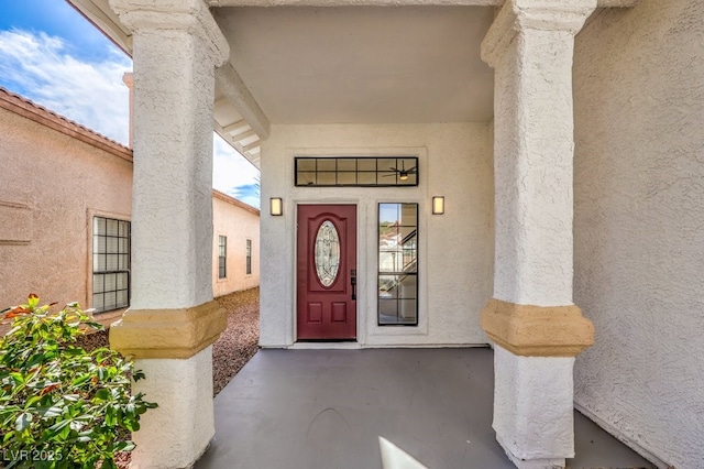 view of doorway to property