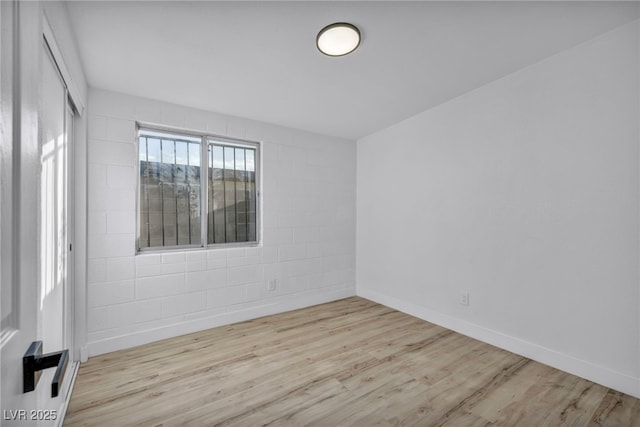 empty room featuring light hardwood / wood-style flooring