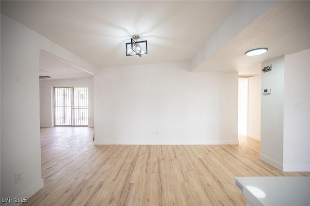 unfurnished room featuring light hardwood / wood-style floors