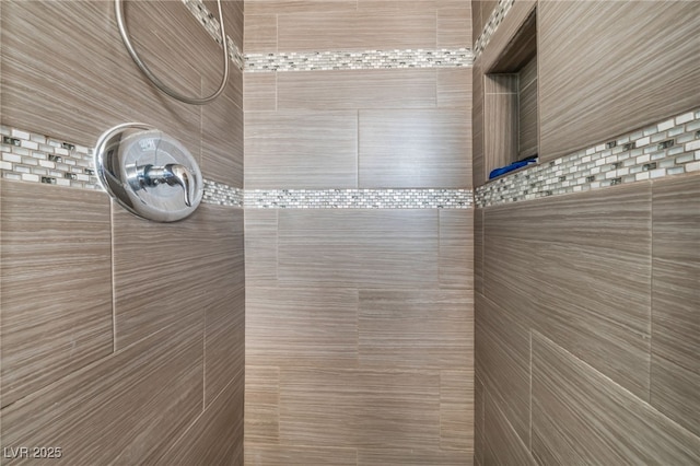 room details with tiled shower