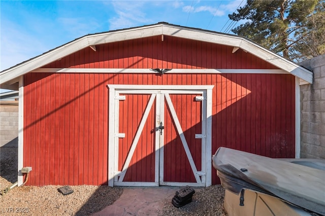 view of outdoor structure