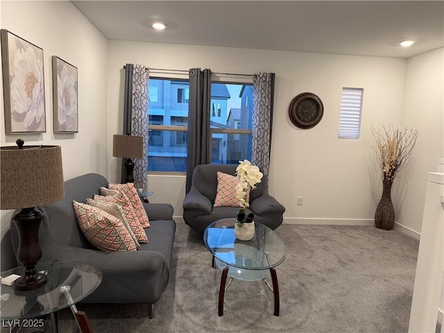 view of carpeted living room