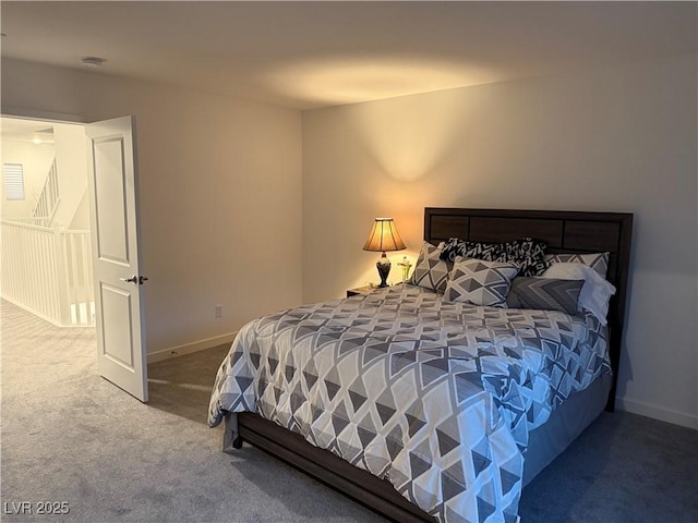 view of carpeted bedroom