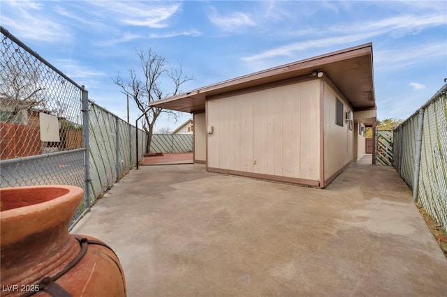 view of property exterior featuring a patio