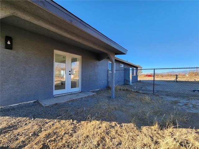 exterior space featuring french doors