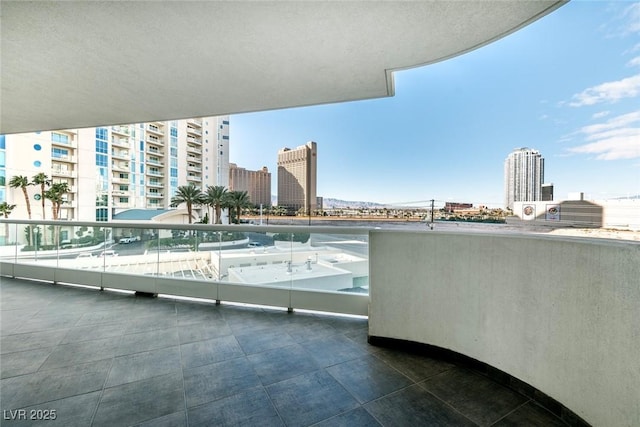 balcony featuring a view of city