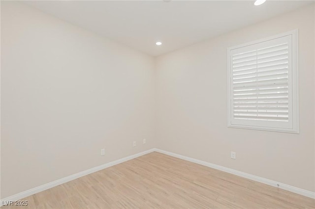 empty room featuring light wood-type flooring