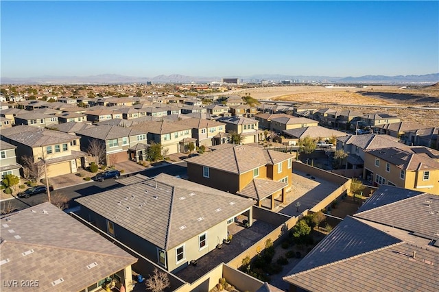 aerial view featuring a mountain view