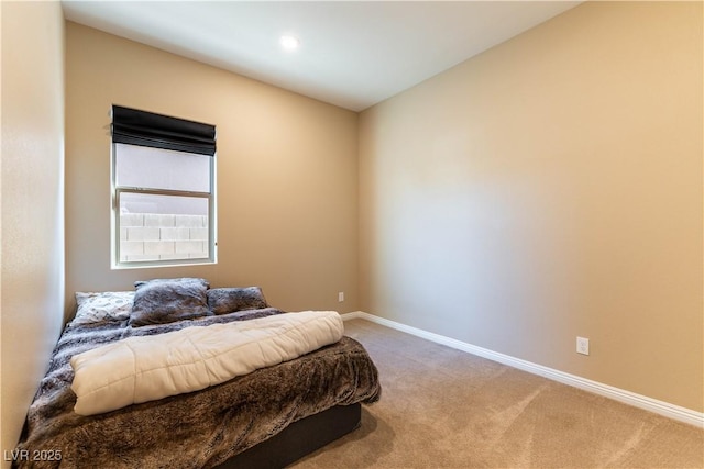 bedroom with carpet floors