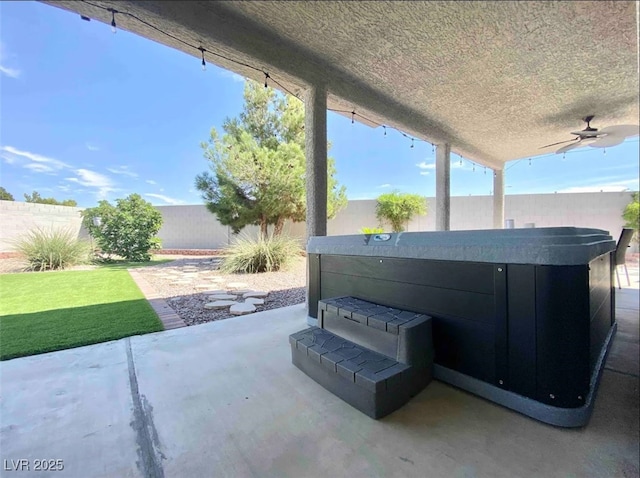 view of patio / terrace with ceiling fan