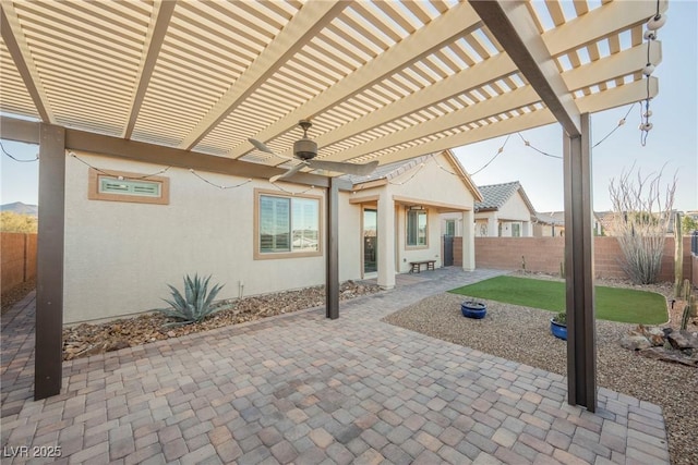 view of patio with a pergola