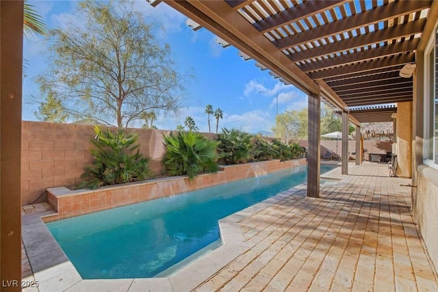 view of pool featuring a pergola