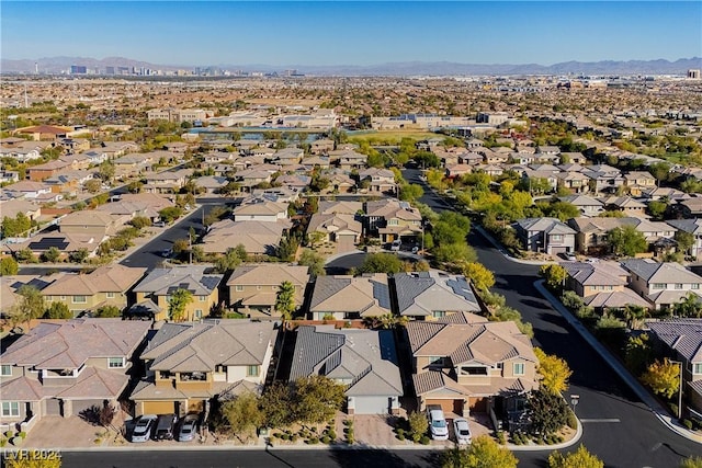 bird's eye view featuring a mountain view