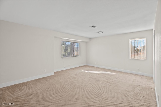 view of carpeted spare room