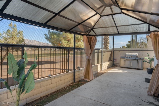 view of patio / terrace with a gazebo