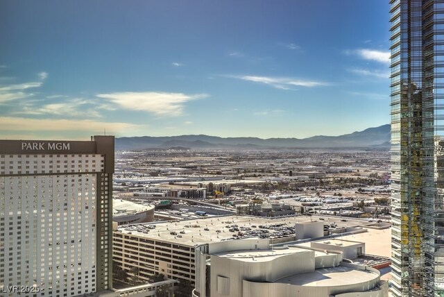 property's view of city with a mountain view