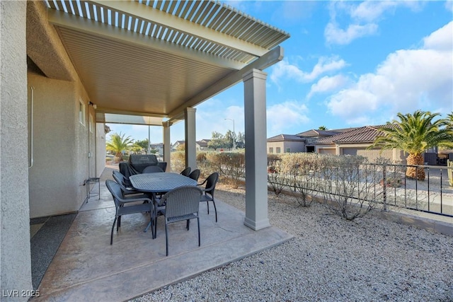 view of patio / terrace with a pergola