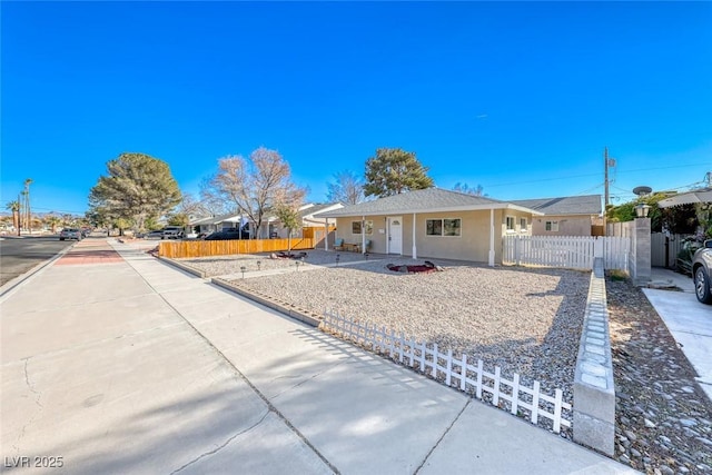 view of single story home