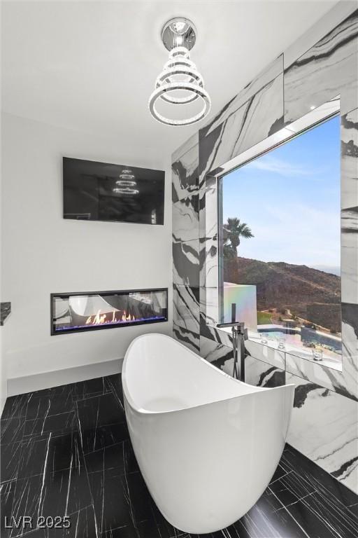 bathroom featuring a tub