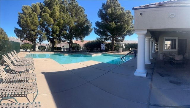 view of pool with a patio