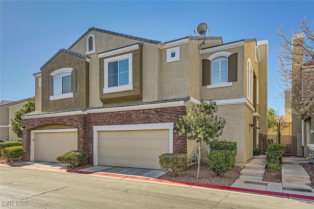 view of property featuring a garage