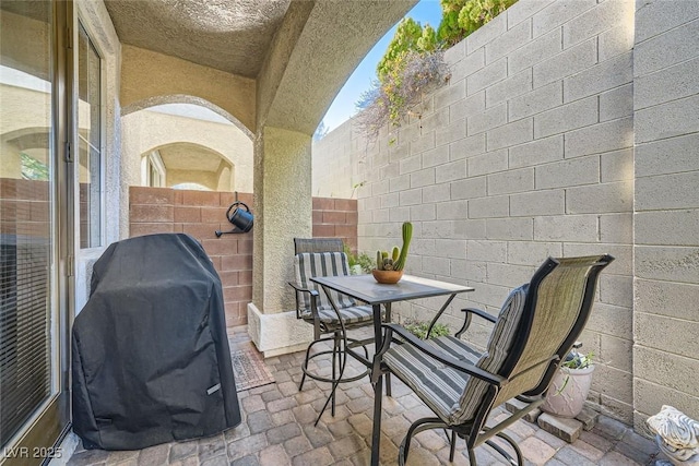 view of patio / terrace featuring area for grilling