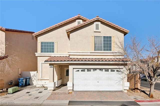 view of front of home featuring a garage