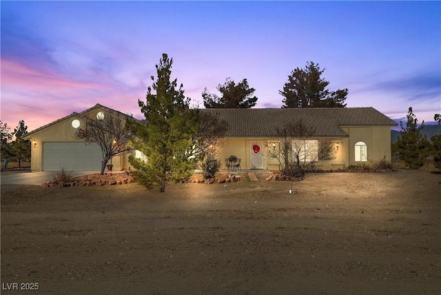 view of front of home featuring a garage