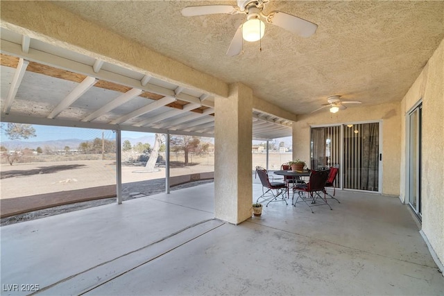 view of patio / terrace with ceiling fan