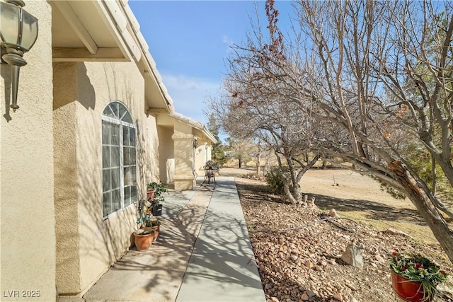 view of yard with a patio area