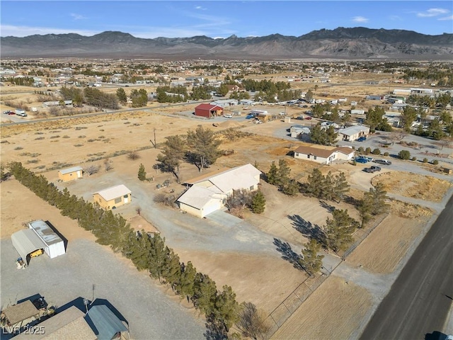 aerial view featuring a mountain view