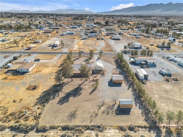 aerial view featuring a mountain view